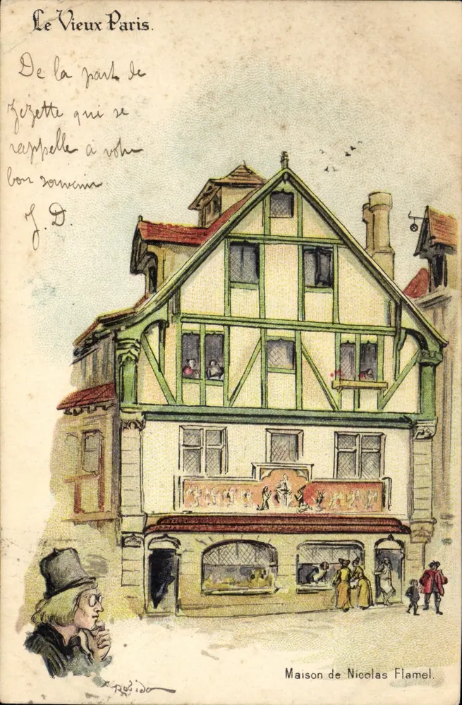Alt-Paris — Haus von Nicolas Flamel — Verleger P. Régido - Vorderseite