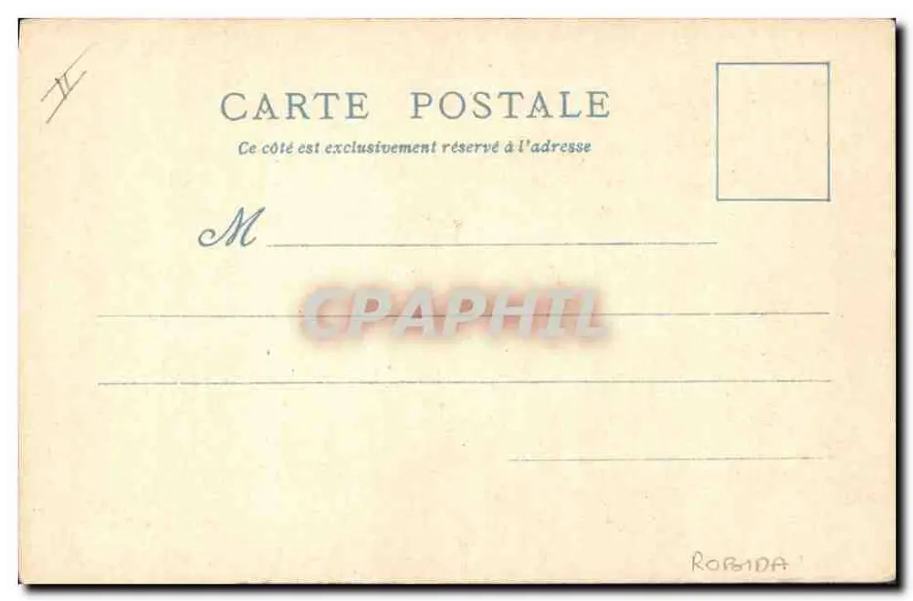 Die Sesselträger — Weltausstellung 1900 — Robida - Rückseite