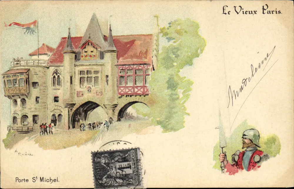 Puerta San Miguel — El Viejo París — A. R. Jourdan - Anverso