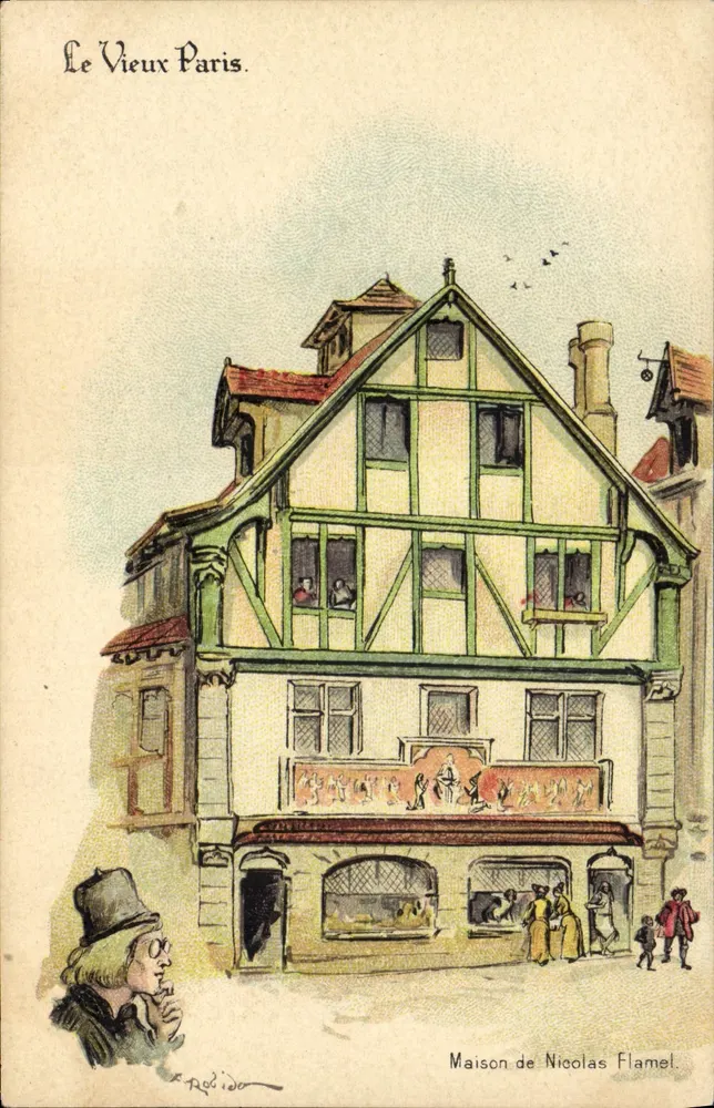 Haus von Nicolas Flamel — Alt-Paris — Verlag X. Robido - Vorderseite