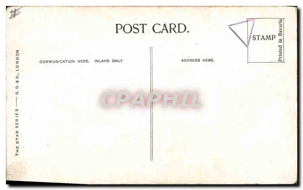 Prince of Wales — Porträt in Uniform — Verleger G.D.&D. London, Serie The Star - Rückseite