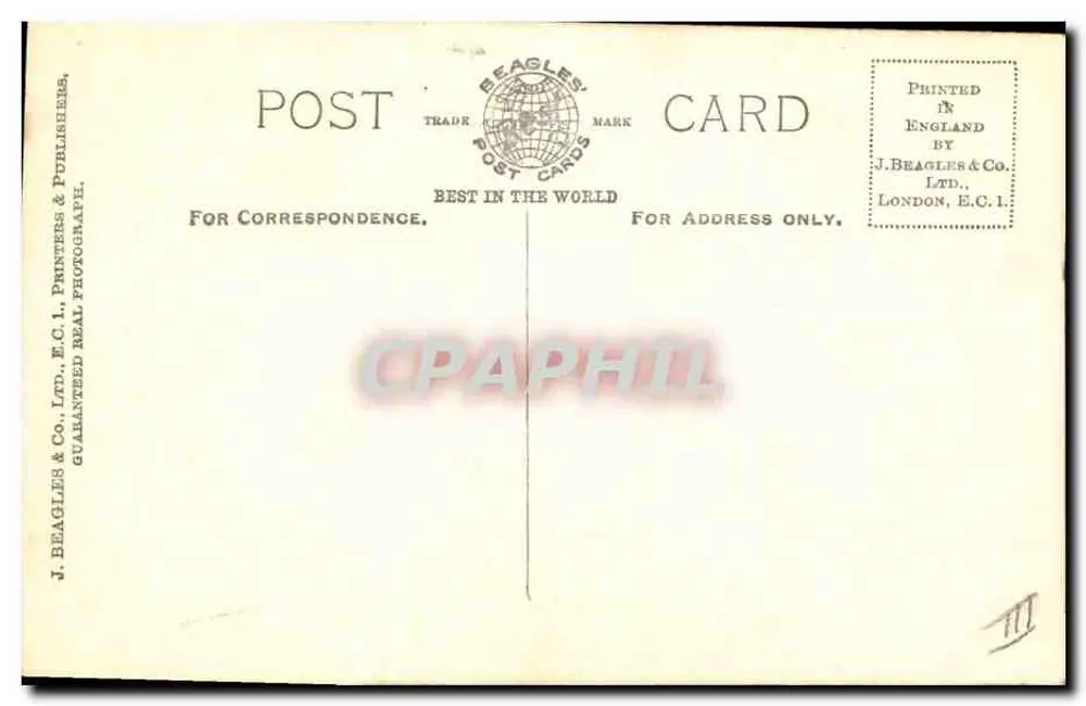 H.M. König Edward VIII — in Uniform der Welsh Guards — Beagles' Postcards n°355.P - Rückseite