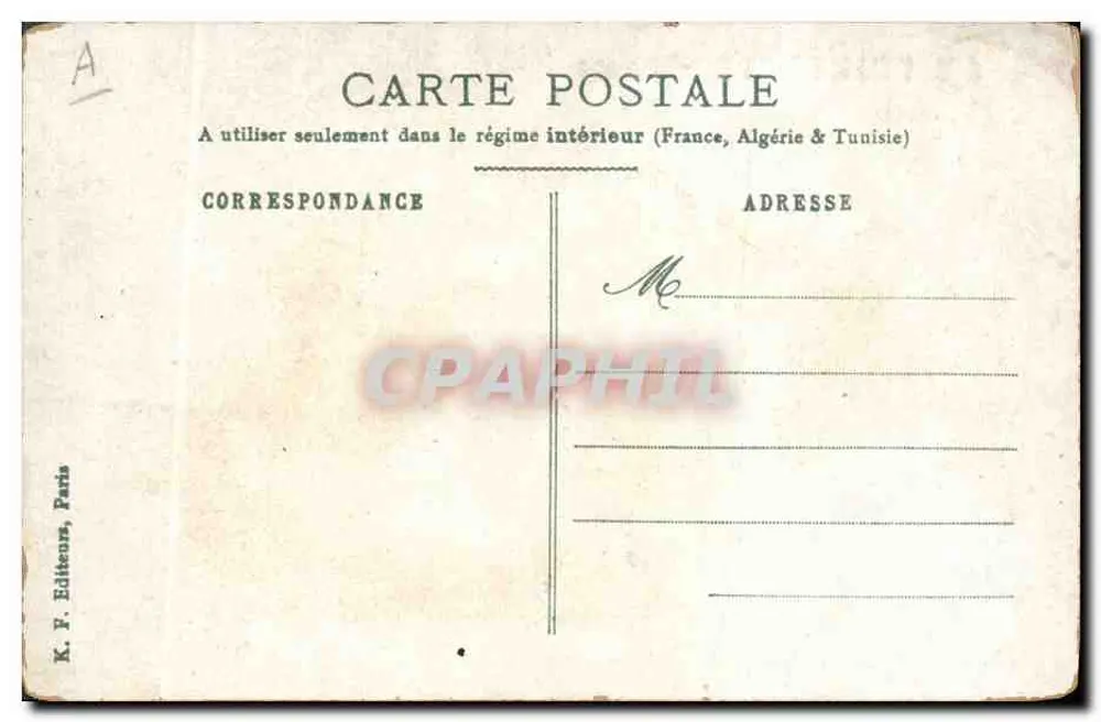 Gatos brincando com um carrinho de mão — AU PRINTEMPS - PARIS — K. F. Editieux, Paris - Verso