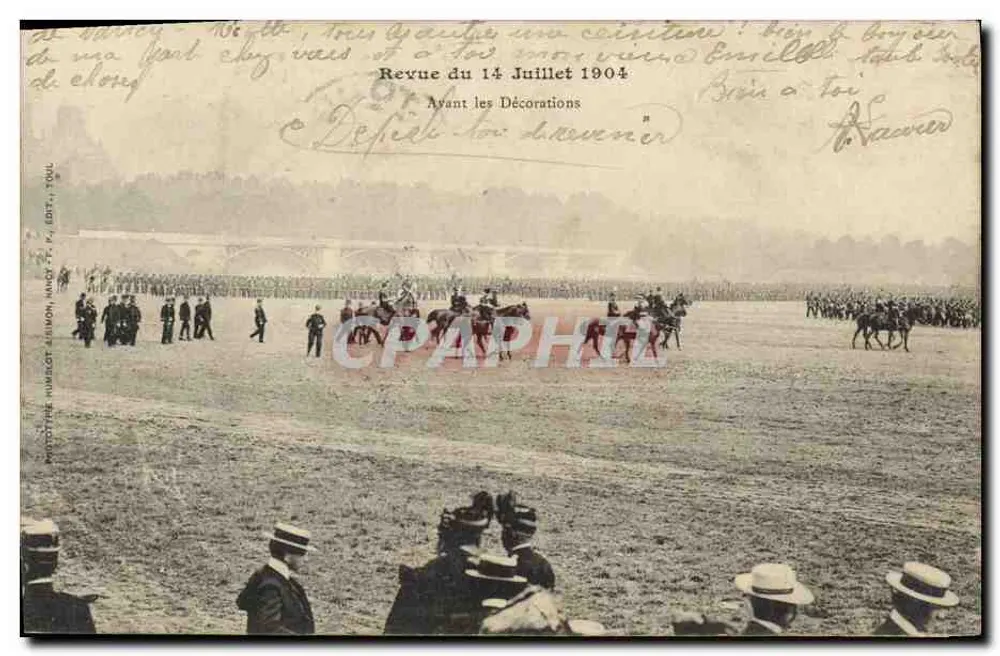 Revue vom 14. Juli 1904 — Vor den Auszeichnungen — Phototypie Hubert, Toul - Vorderseite