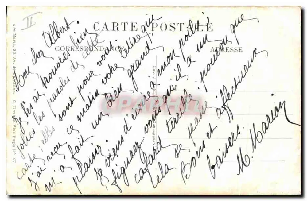 Parabéns — Cruz de Guerra — M. R. - Verso