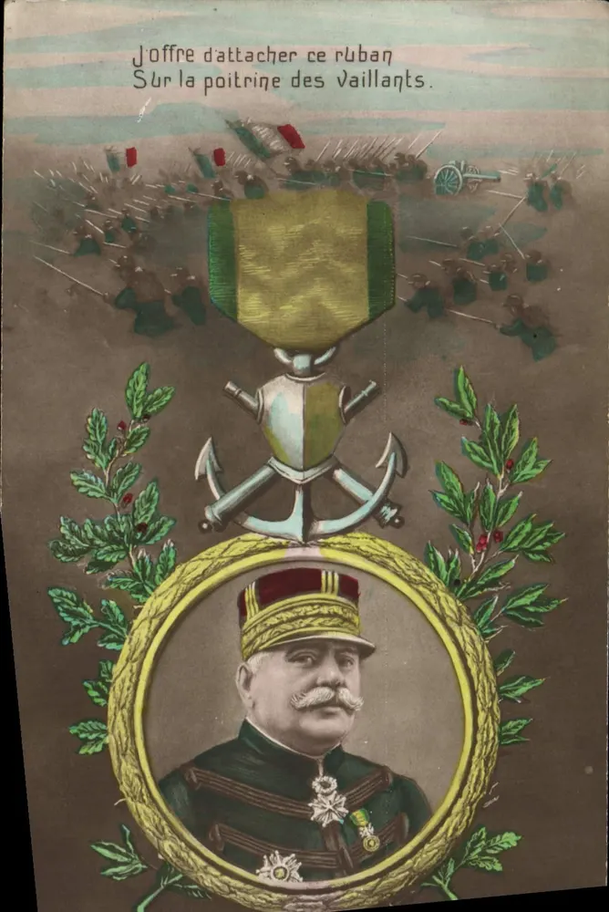 Militaire medaille — Portret van een officier — Uitgever: Franse Federatie - Voorkant