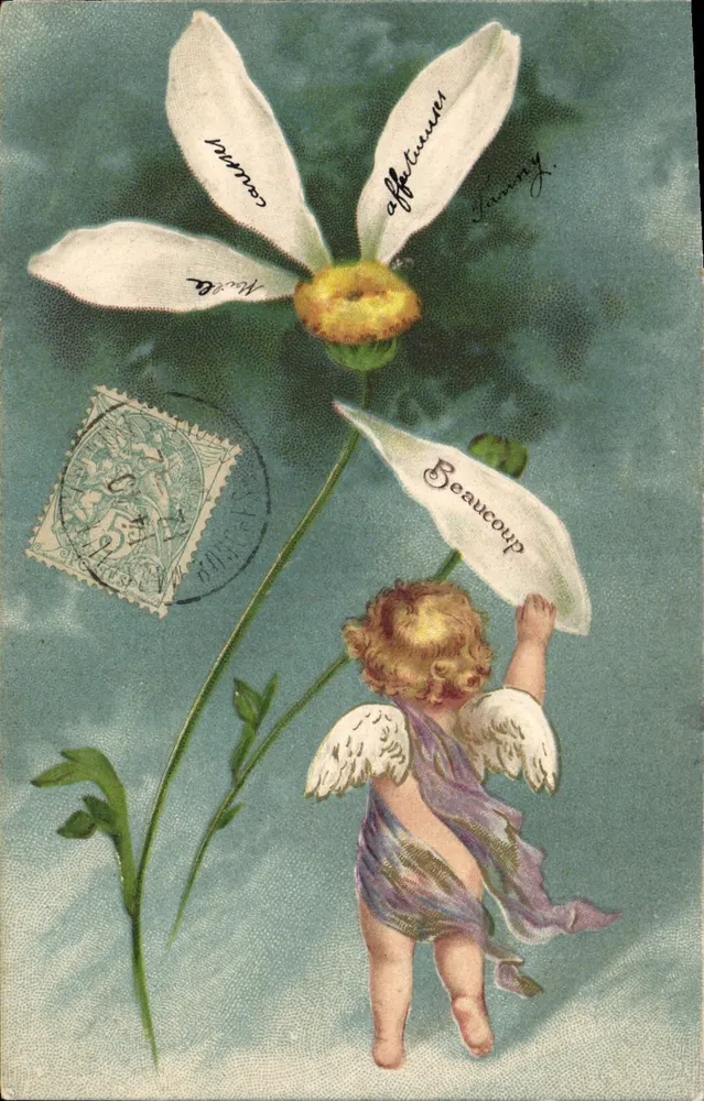 Buscador de Almas — Anjo brincando com uma flor — editor não identificado - Frente