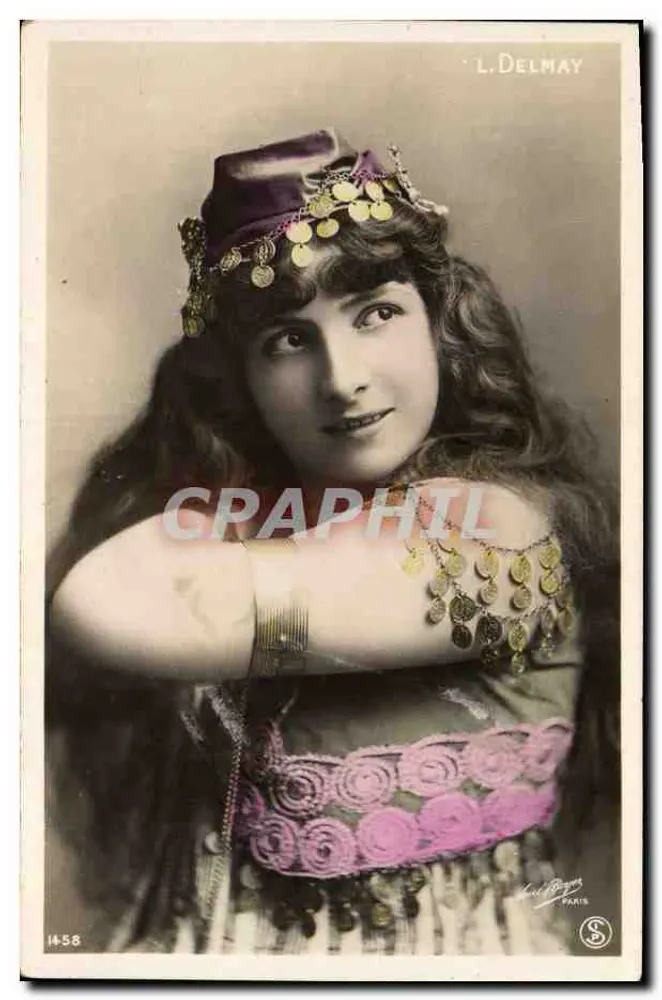 Mulher em traje oriental — L. Delmay, Paris — n° 14-58 - Frente