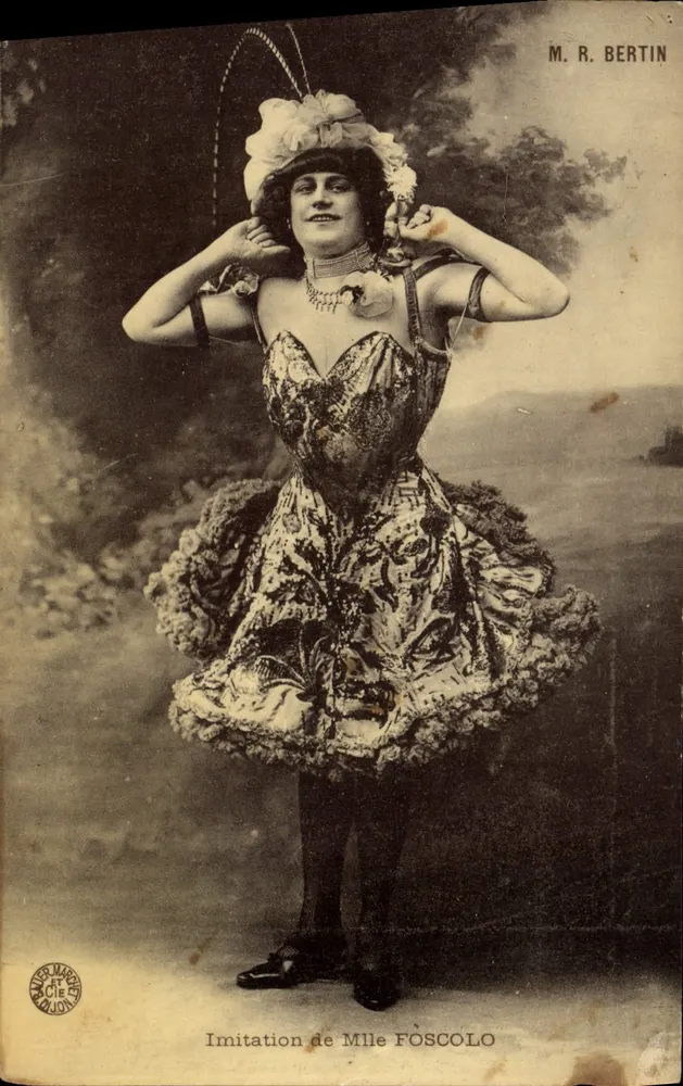 Imitation de Mlle FOSCOLO — scène de cabaret — M. R. BERTIN, Paris - Vorderseite