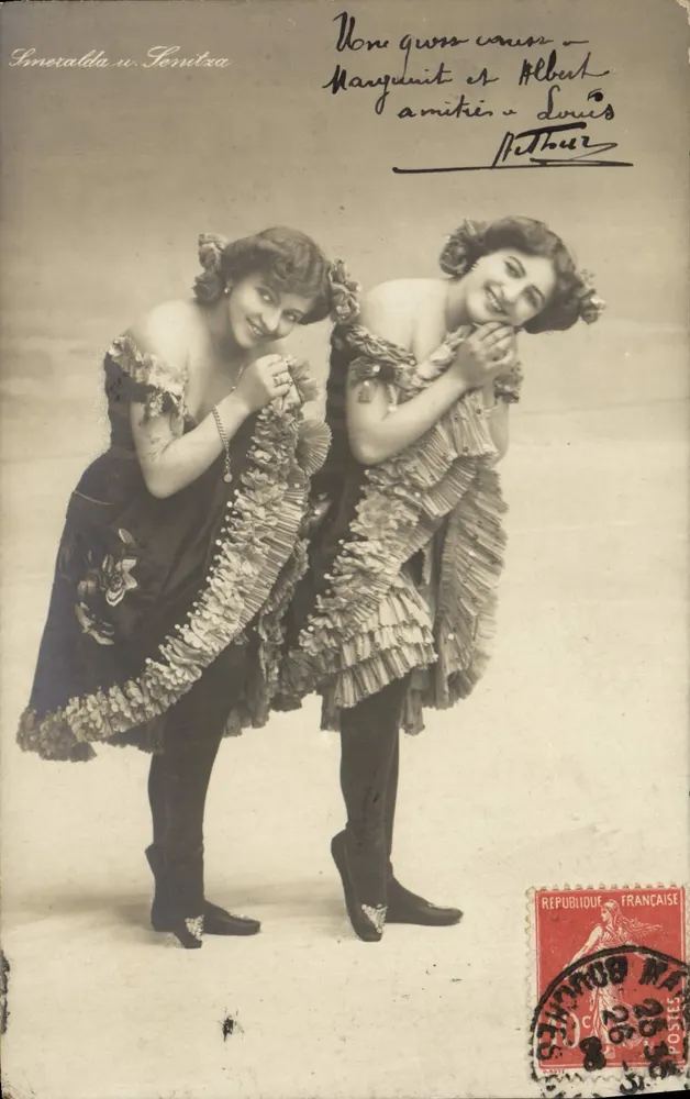 Duas bailarinas — Géraldine e Semitza — editora Géraldine Semitza, número de série não visível - Frente