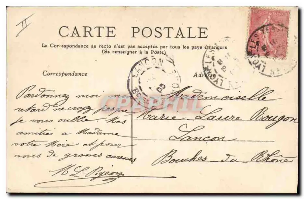 Kinderen in de catechisatie — scène van catechisatie — uitgever Yon, n°5 - Achterkant