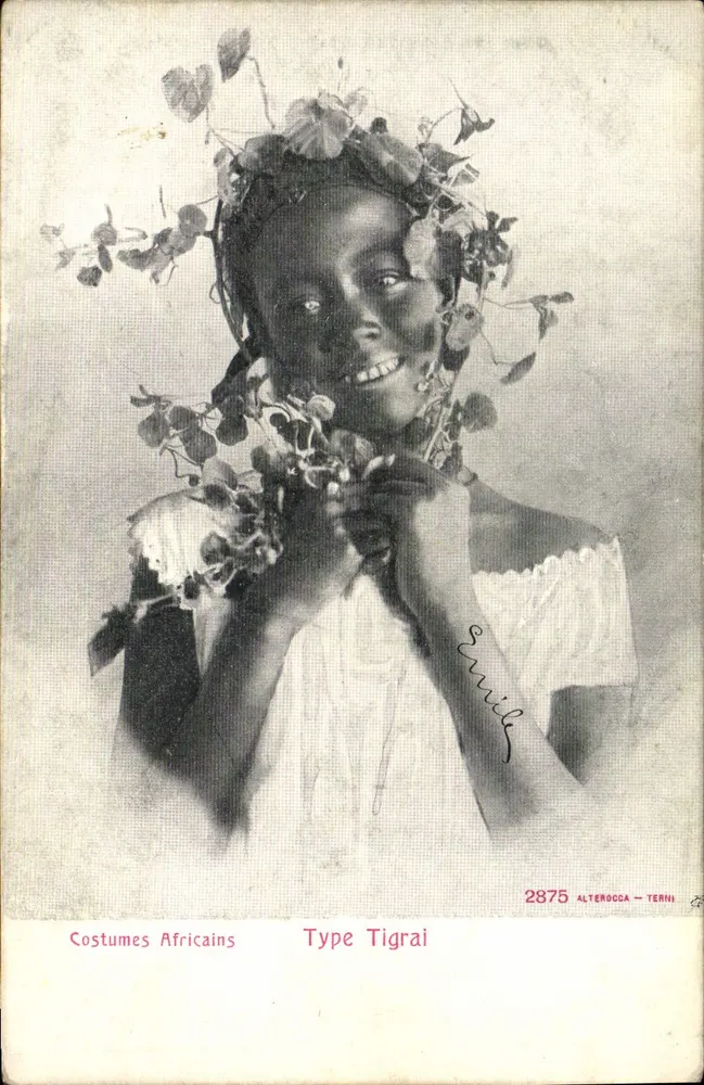 Afrikanische Kleidung — Typ Tigrai — Verlag Emilé, Nr. 2875, Alterocco - Terni - Vorderseite