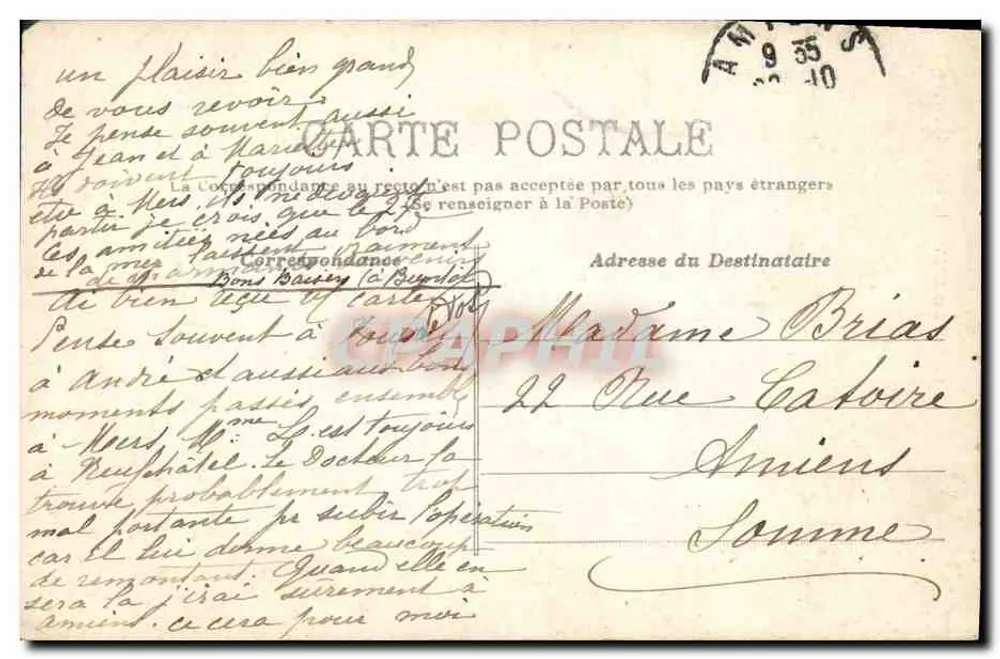Gournay-en-Bray — Die Sparkasse — Verlag J. Guillotte fils - Rückseite