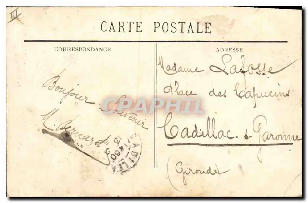 Libourne — La Caisse d'Épargne — éditeur BR, n° 4035 - Verso