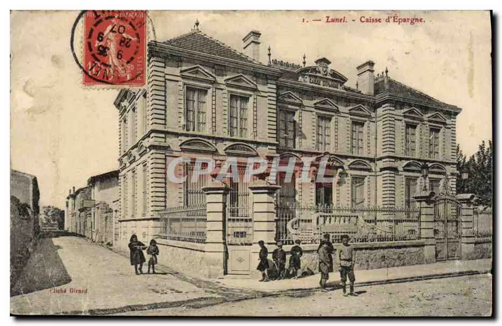 Lunel - Caixa de Economia — Cliché Girard - Frente