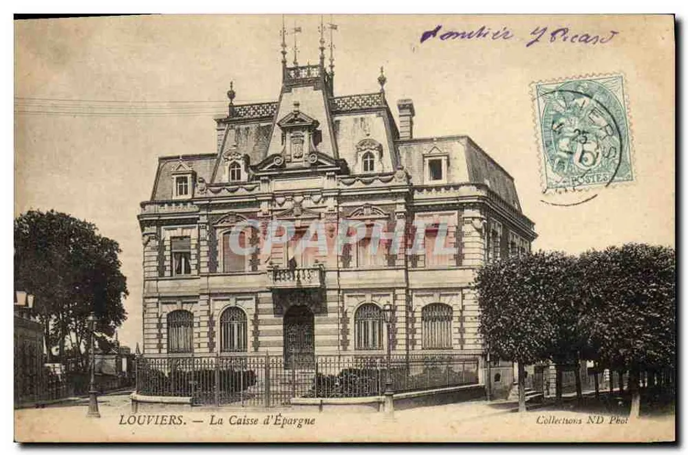Louvières — A Caixa de Poupança — Coleções ND Phot - Frente