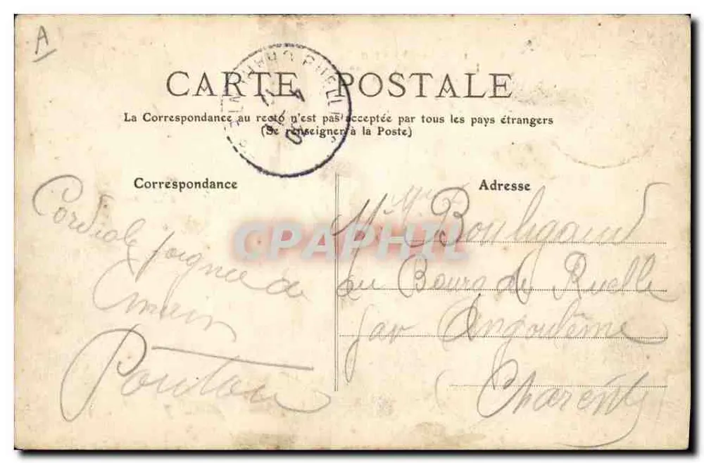 Libourne — Die Sparkasse und die Straße Orbe — Unbekannter Verleger, Nr. 13 - Rückseite
