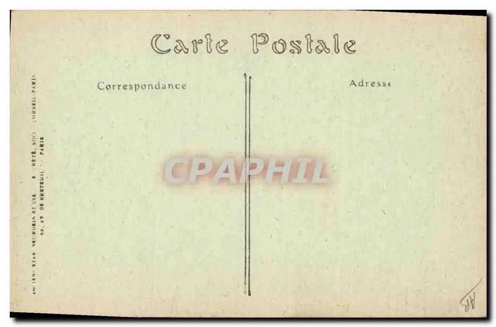 Camponesa da Auvergne — diante de uma porta de pedra — ND Phot. - Verso