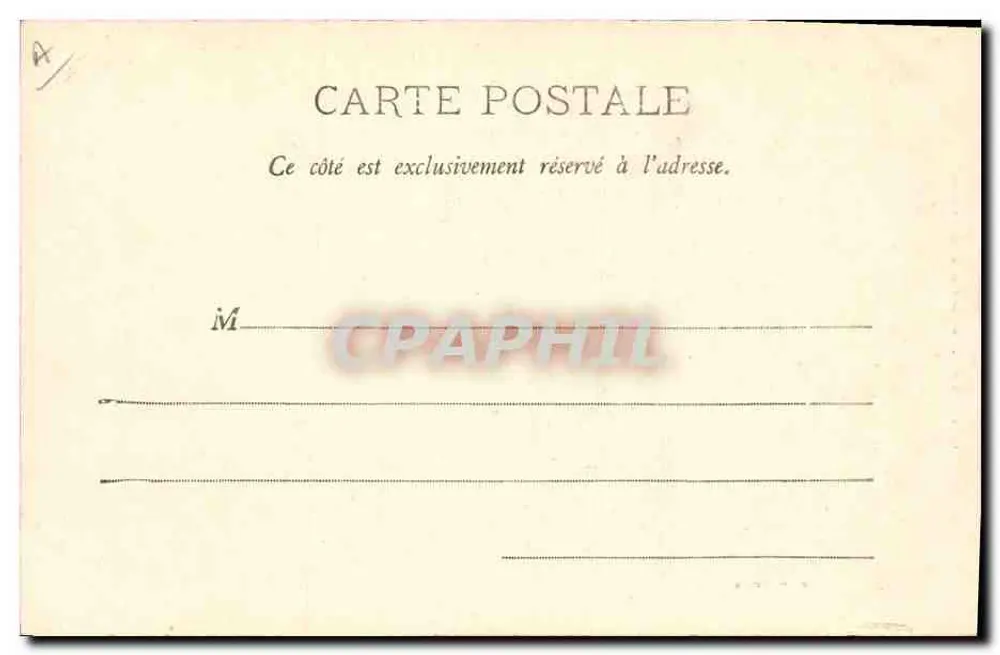 Mulher auvergnata em traje tradicional — Auvergne — Lib. Bougé-Real, 21 Rue de l'Écu, Clermont-Ferrand - Verso