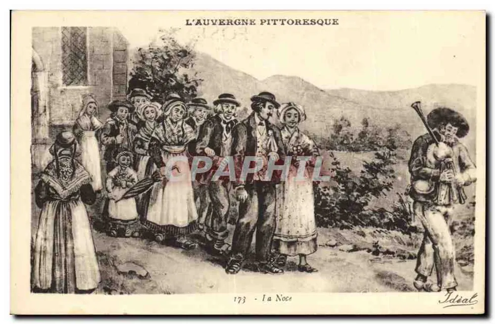 Pittoreska Auvergne — Ślub — Wydawnictwo « Idéal », Vichy - Awers