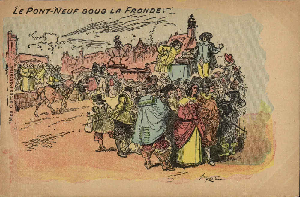 Der neue Brücke unter der Fronde — historische Illustration — A. Rob. T. (Verlag) - Vorderseite