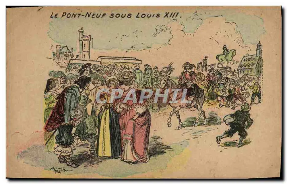 Der Pont-Neuf unter Ludwig XIII — Illustration von Reta - Vorderseite