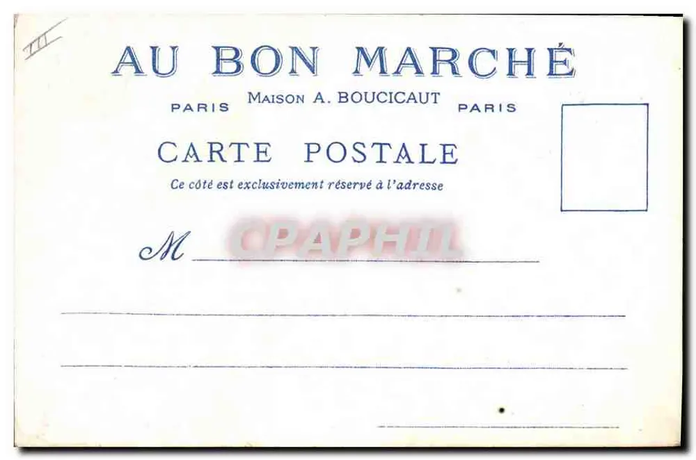 Pont au Change — Paris — Angeboten von den Magasins du Bon Marché - Rückseite