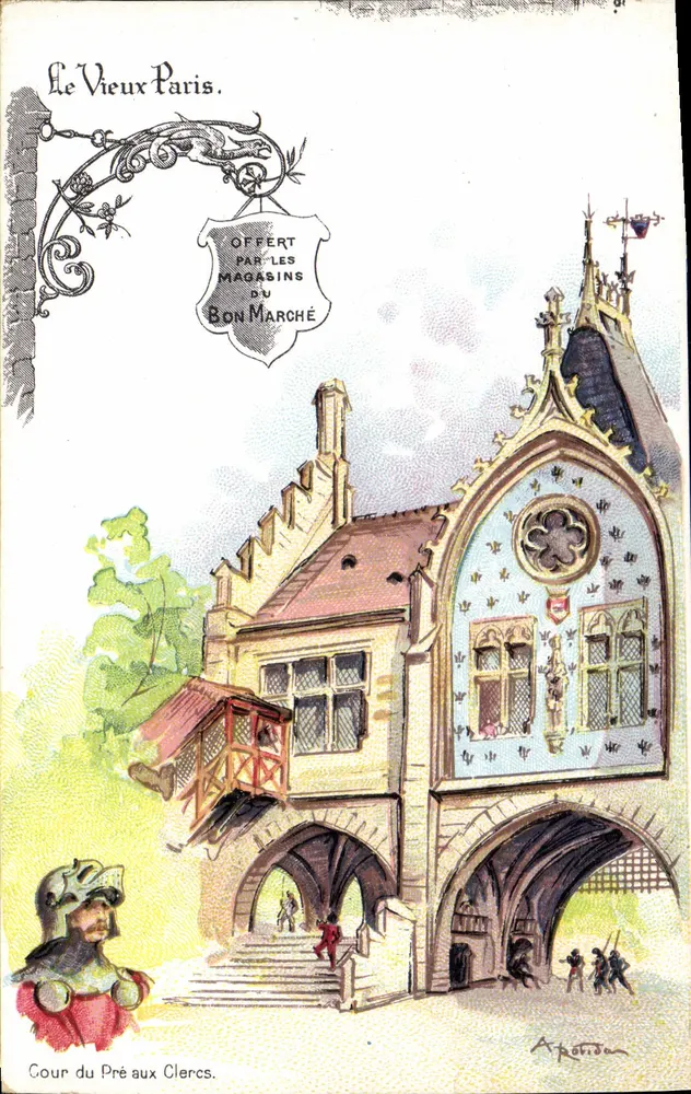 Cour du Pré aux Clercs — Alt-Paris — Angeboten von den Magasins du Bon Marché - Vorderseite