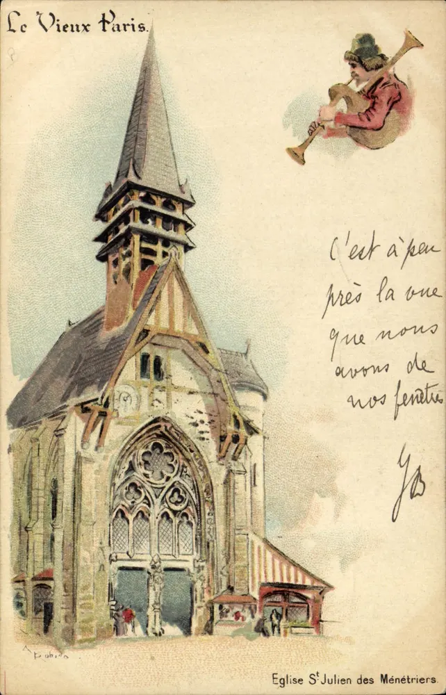 Kirche Saint-Julien des Méne triers — Alt-Paris — A. Fabiès - Vorderseite