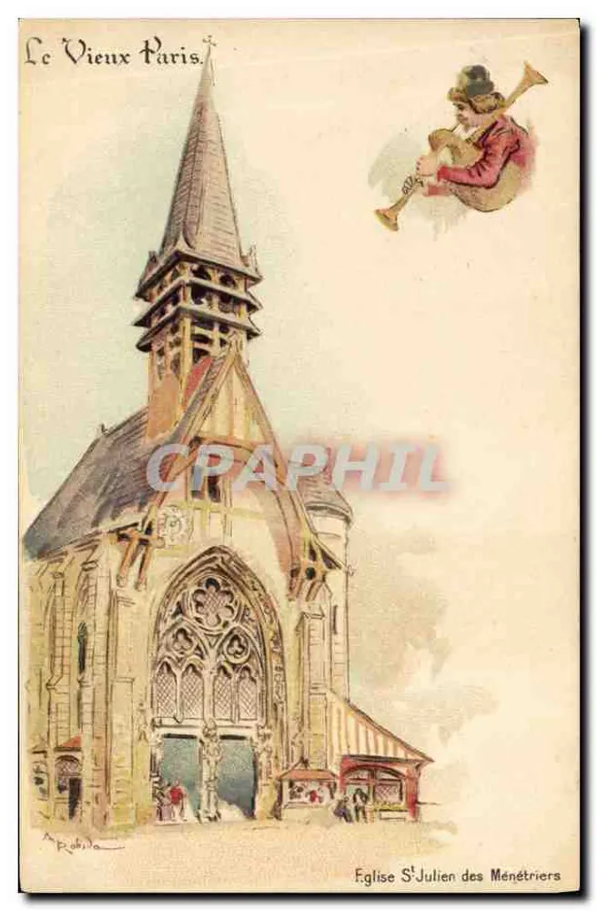 Kirche Saint-Julien des Ménerchers — Alt-Paris — Verlag A. Rubida - Vorderseite