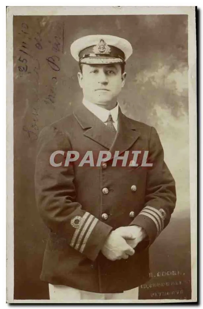 Marinheiro em uniforme — retrato de estúdio — E. COOK, 13, RUE DU FAUBOURG SAINT-HONORÉ, PARIS - Frente