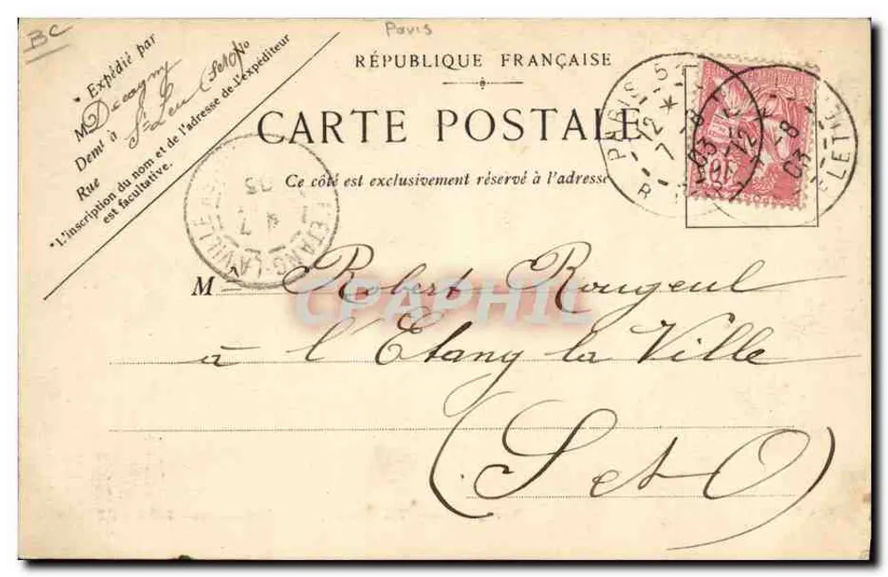 S.M. Édouard VII bei der Übung in Vincennes - Gruß zum Flaggen — M. & B., Paris - Rückseite