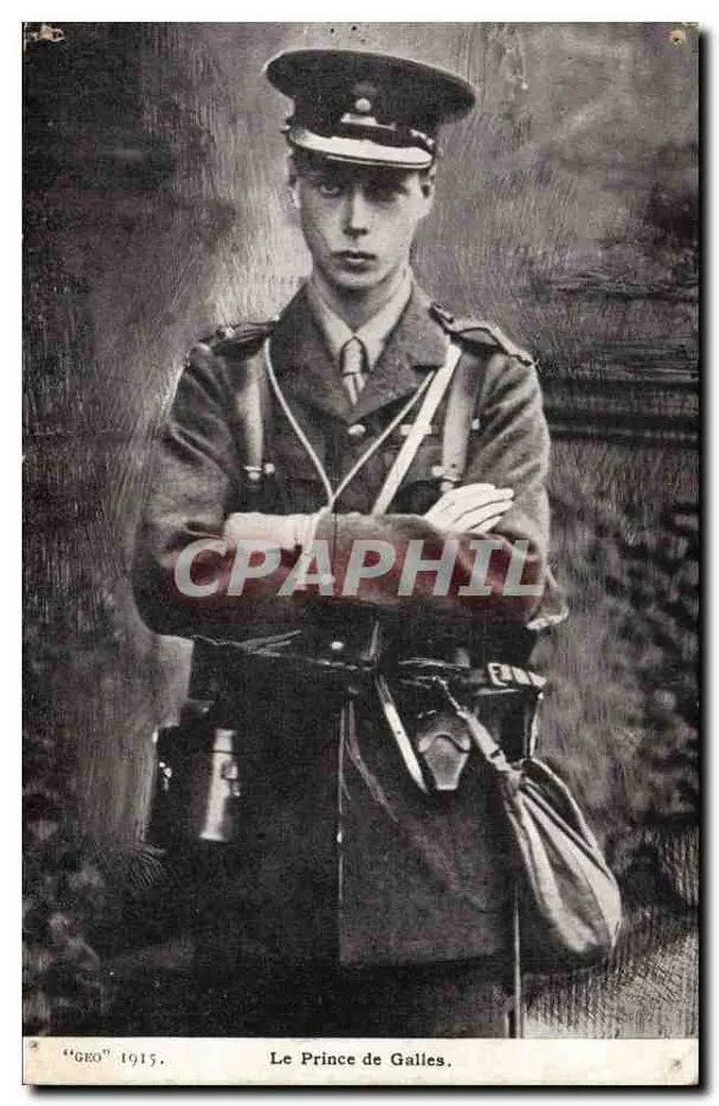 Le Prince de Galles — en uniforme militaire — éditeur 'GEO' n°1915 - Frente