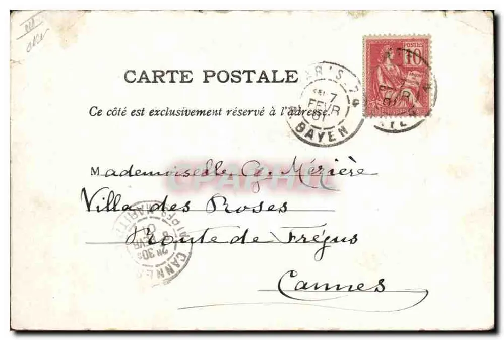 Chat en costume — musicien avec trompette — éditeur 'No. 7000' - Verso