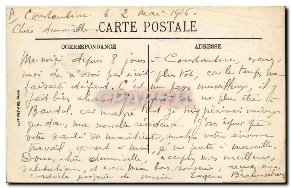 Die Nouba der Tirailleurs — SCÈNES ET TYPES — LL. — n° 0062 - Rückseite