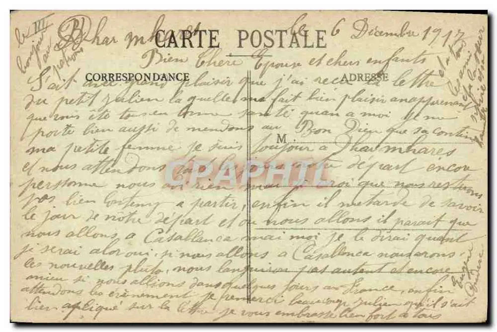 Kriegsmaschinen durch die marokkanischen Palmenhaine — Szenen und Typen n°70 — R. H. D. Sédéco, Fès - Rückseite