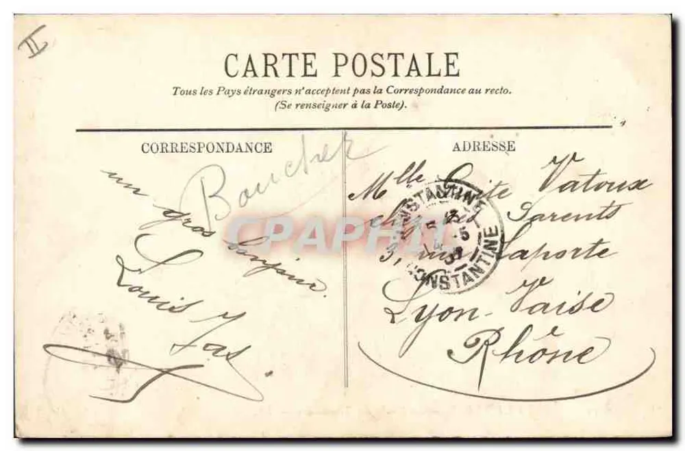 Die Nouba der Tirailleurs — SCENES ET TYPES. — LL. — N° 6159 - Rückseite