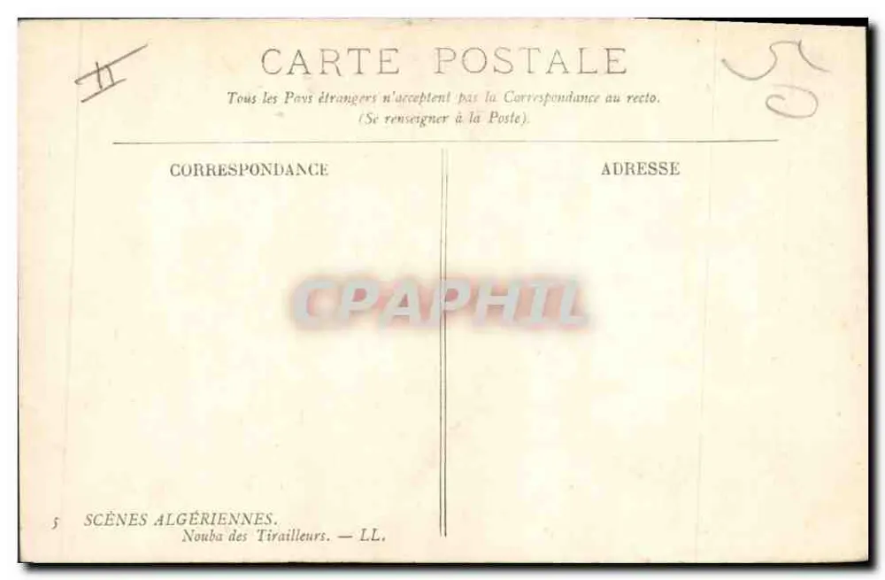 Nouba der Tirailleure — Algerische Szenen — LL - Rückseite