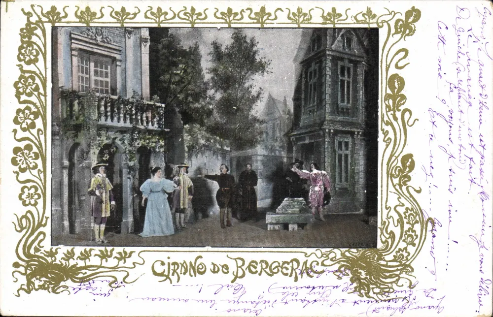 Cirano de Bergerac — cena teatral — editor não identificado - Frente
