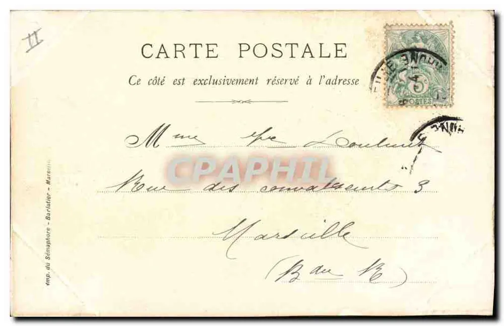 Mlle DE VÉRY — Retrato — Fot. Nadar (Boissonnas et Detaillé) - Verso