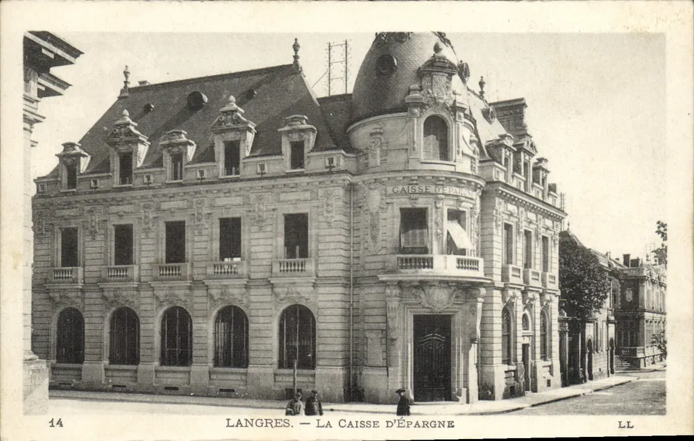 Langres — A Caixa de Economia — editor LL, n° 14 - Frente