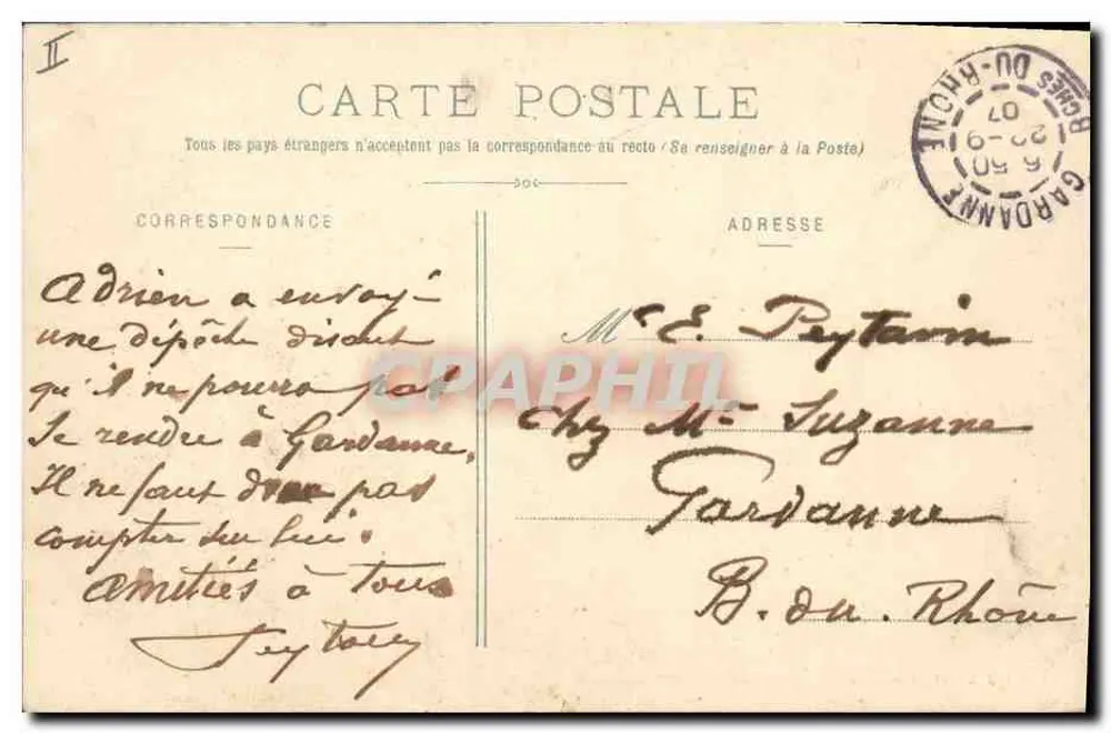 Montpellier - Abstieg des Peyrou und Sparkasse — Edit. L.-J. Albattile, Montpellier - Rückseite