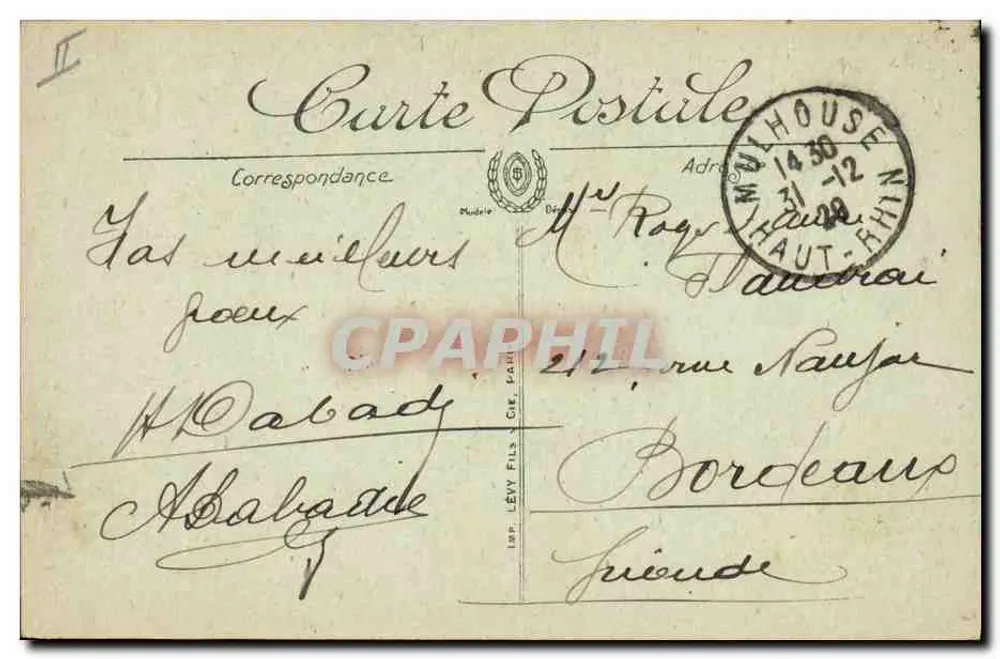 Mulhouse — A Caixa de Poupança — LL. n°28 - Verso