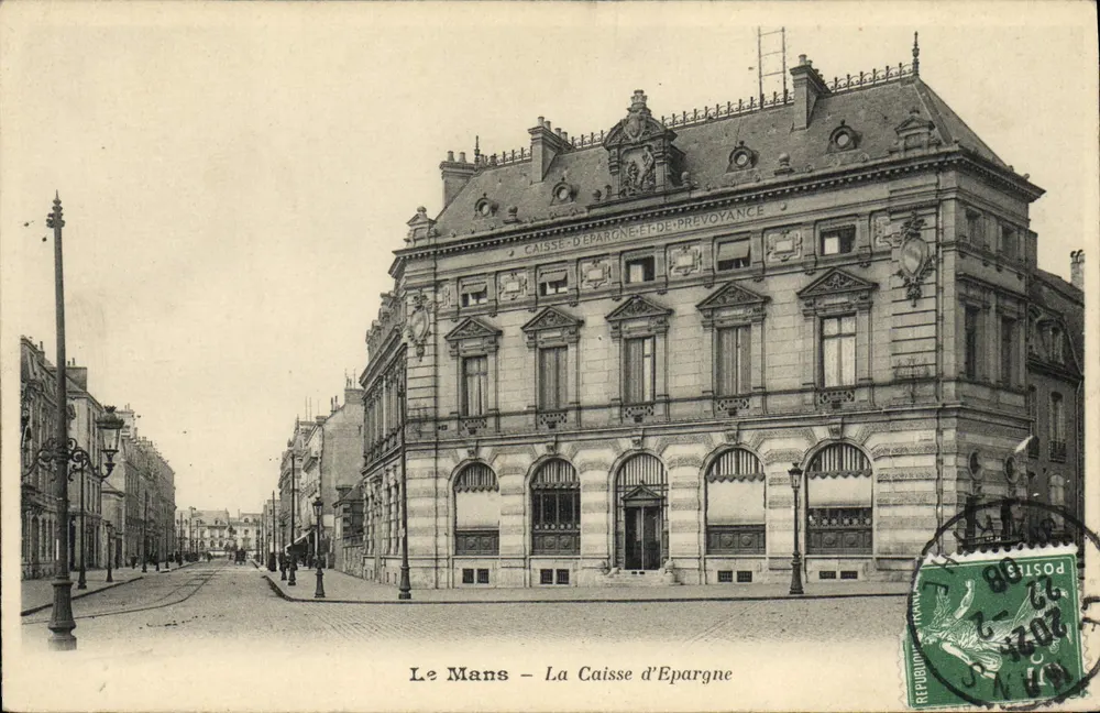 Le Mans — A Caixa de Poupança e Previdência — editor desconhecido, número de série não visível - Frente