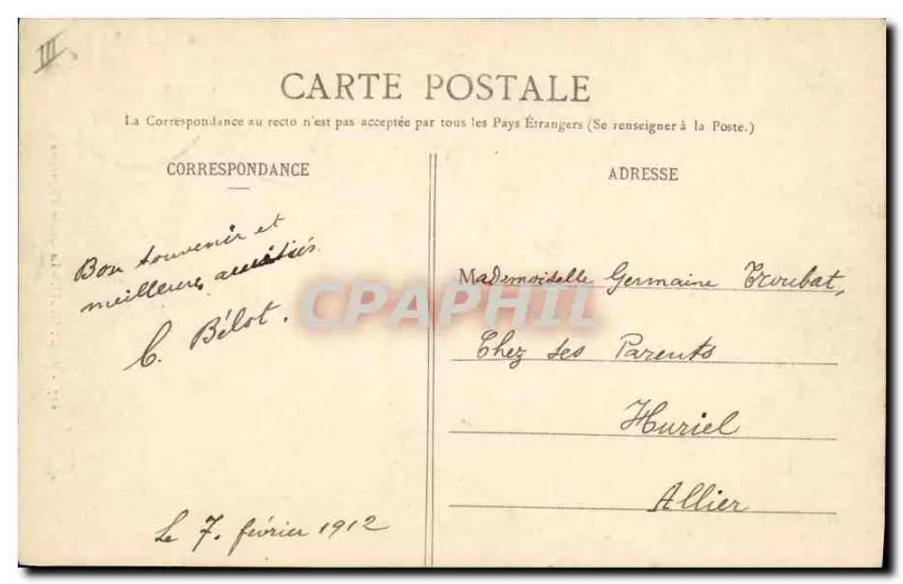 Montargis - A Caixa de Economia — n° 627 - Verso