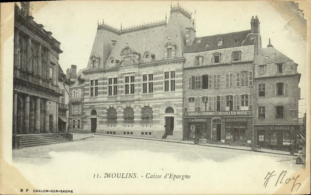 Moulins - Caixa de Epargna — editor B F Chalon-sur-Saône, n° 11 - Frente