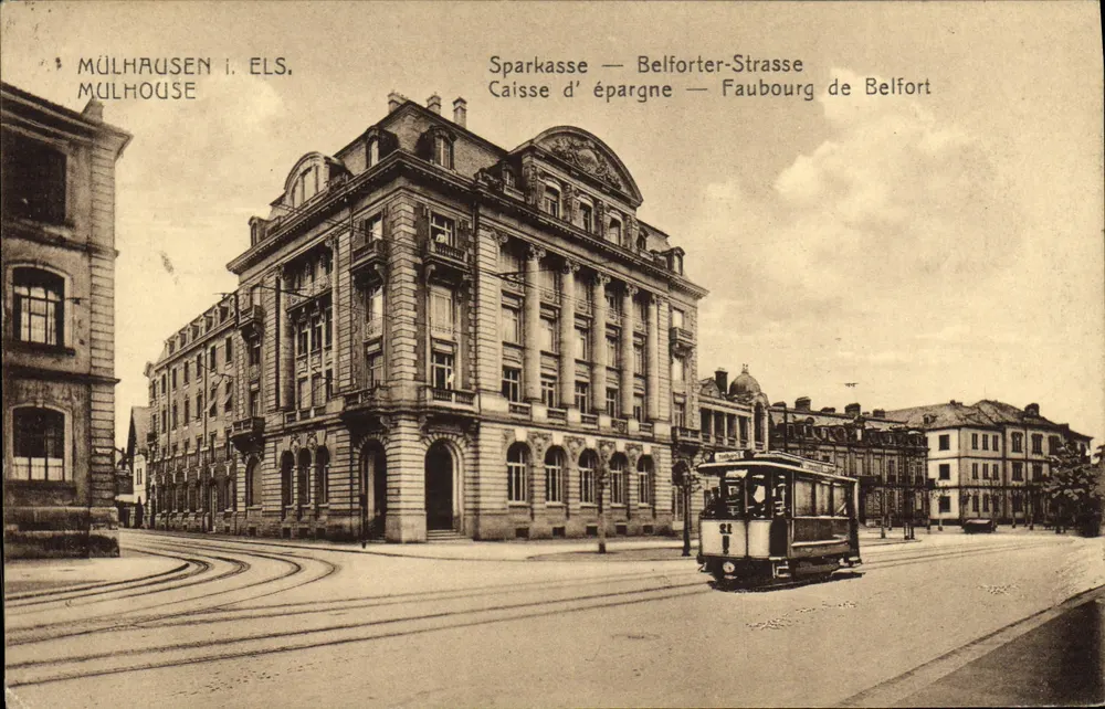 Sparkasse — Belforter Straße — Sparkasse — Bezirk Belfort — Mulhouse - Vorderseite