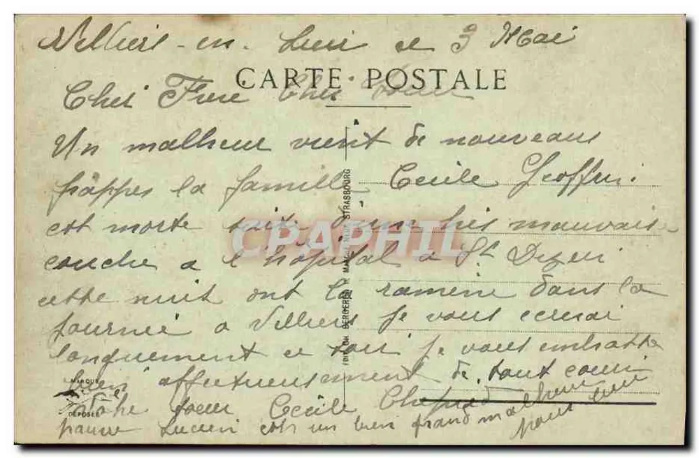 Mulhouse - Sparkasse und Viertel Belfort — unbekannter Verleger, Nr. 11 - Rückseite