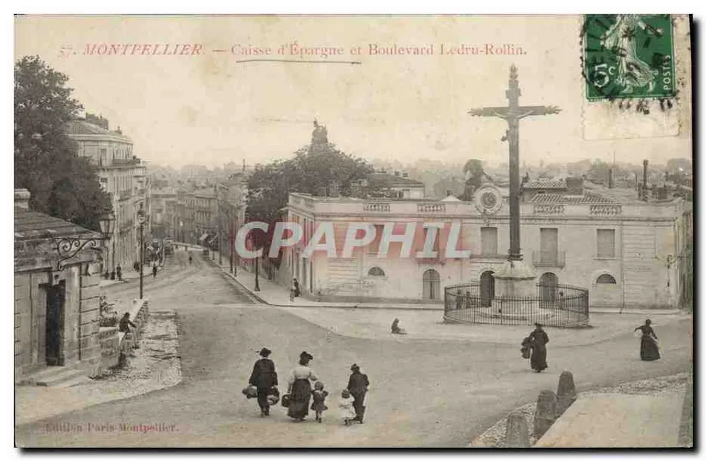 Montpellier — Sparkasse und Boulevard Ledru-Rollin — Édition Paris-Montpellier, Nr. 57 - Vorderseite