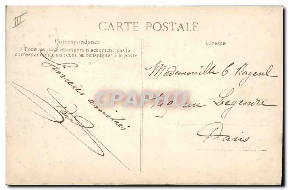 Montargis — A Caixa de Economia — Edição G. Bieï, Montargis - Verso